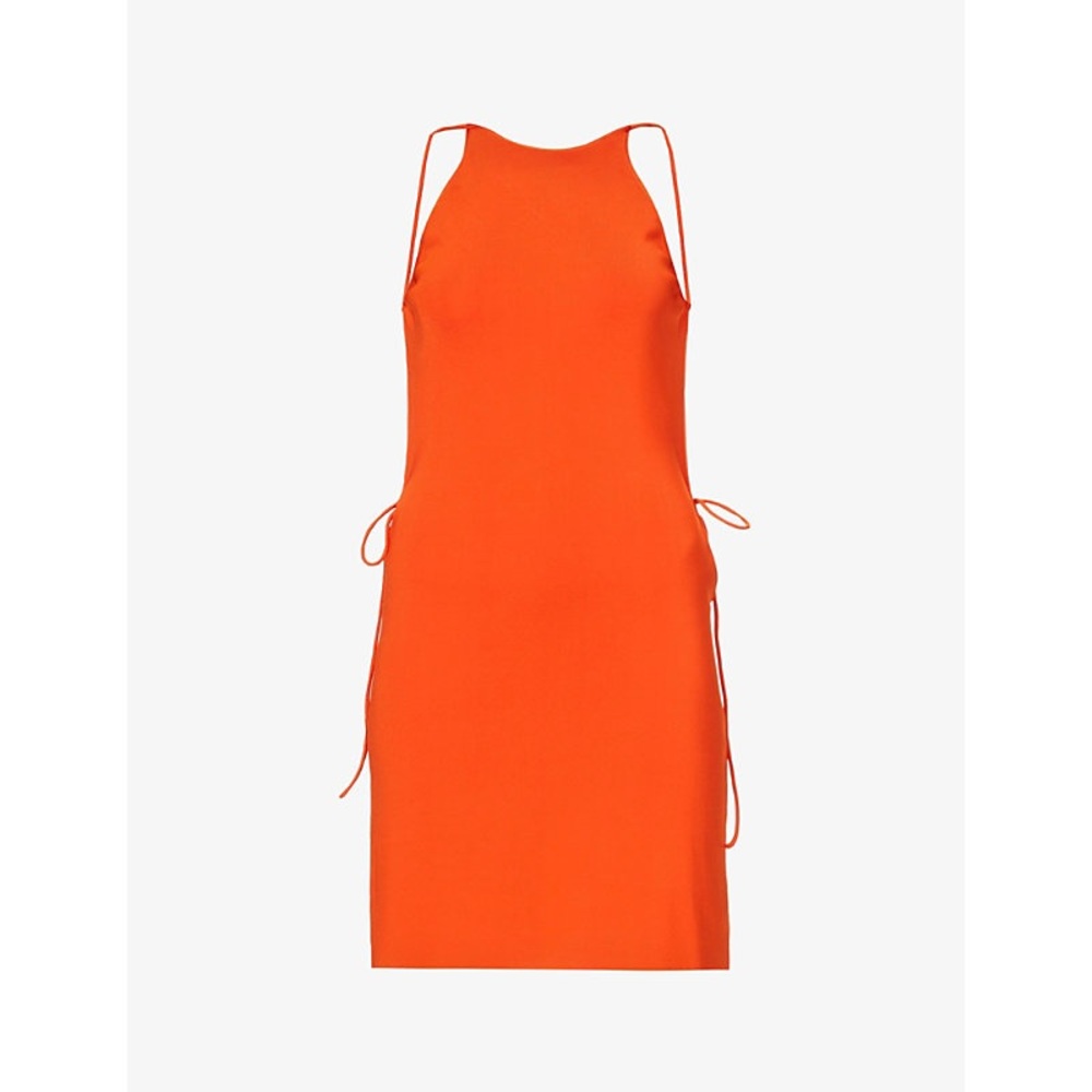 Bottega Veneta Vibrant Orange Backless Dress